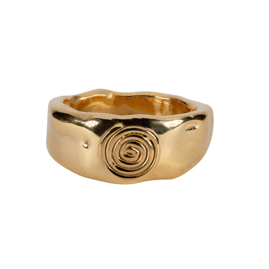 Chunky Spiral Ring Gold Vermeil
