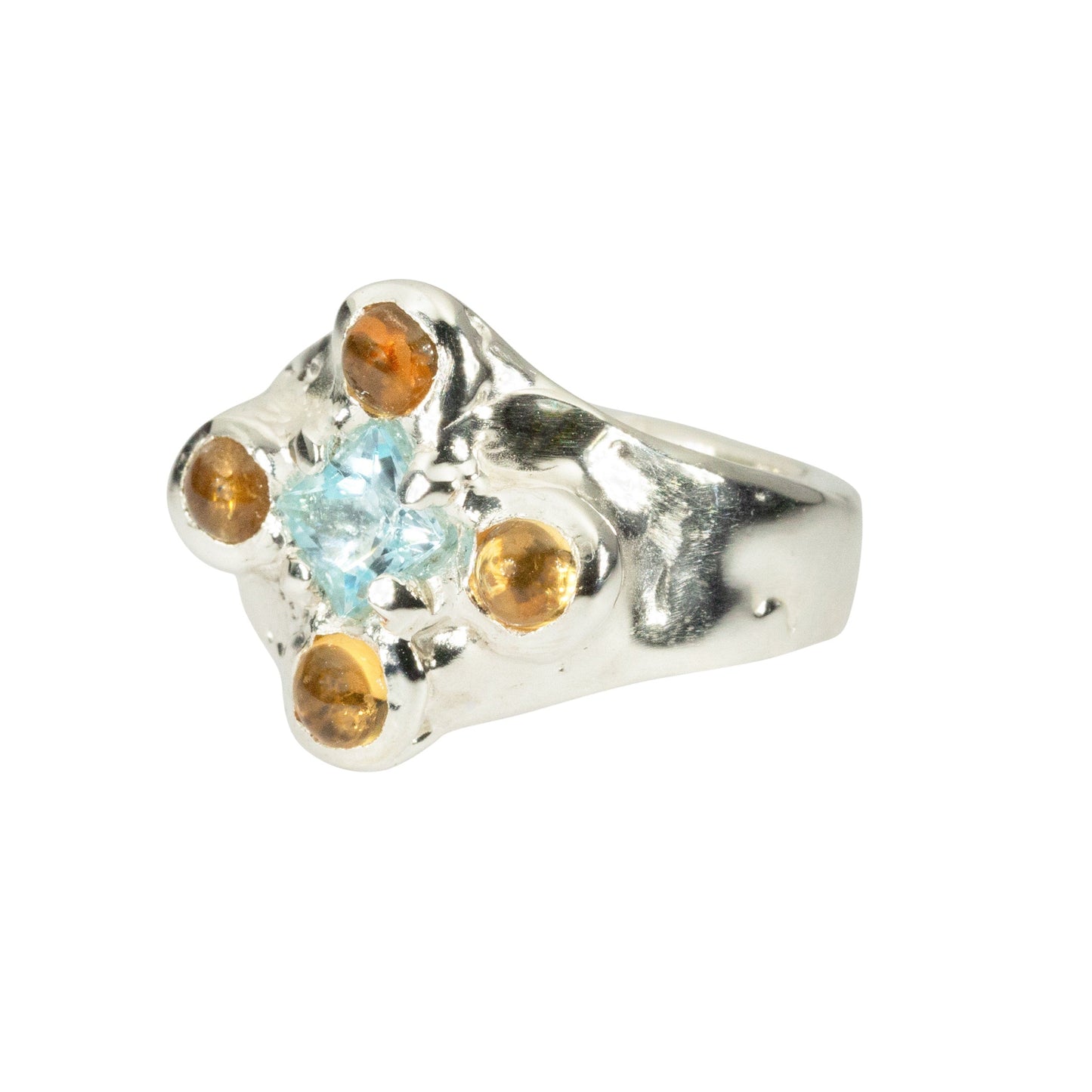 Citrine & Topaz Candy Ring