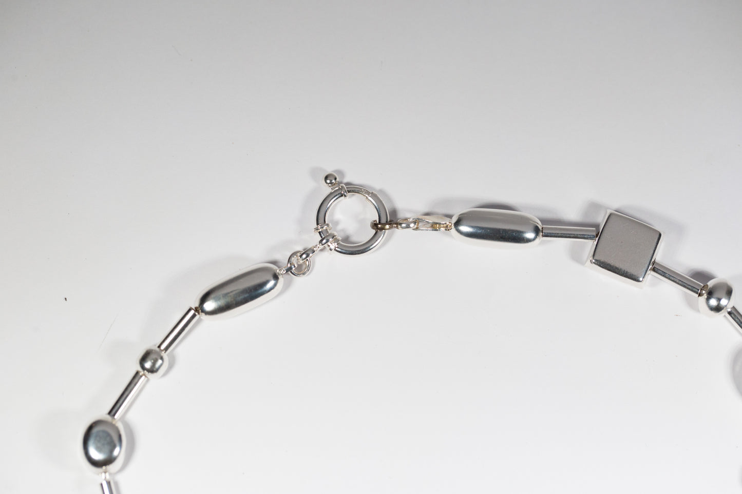 Silver beaded necklace No•2