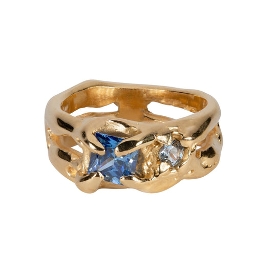 Gold Flux Ring (Blue)
