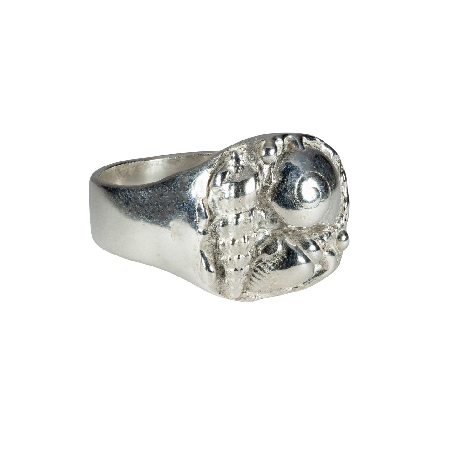 Silver shell ring