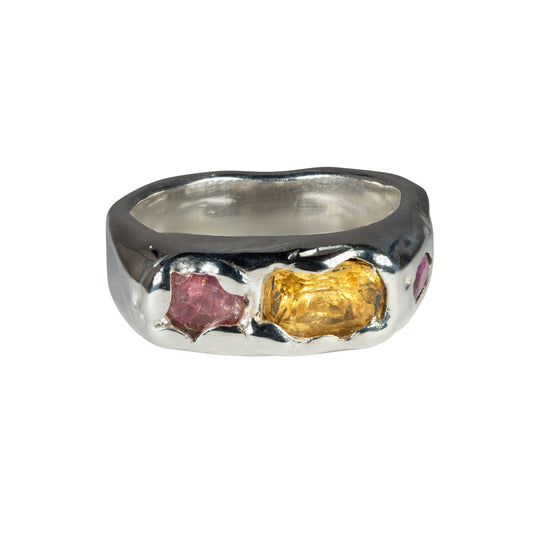 Citrine & Tourmaline Honey Ring
