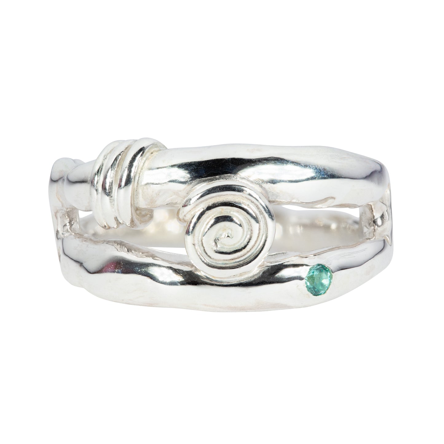 Emerald Spiral Flux Ring