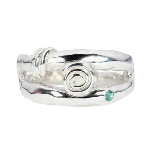 Emerald Spiral Flux Ring
