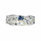 Sapphire, Diamond, and Topaz Vine Ring