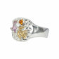 14kt Gold Spiral with Amethyst and Citrine