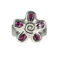 Garnet Spiral Flower Ring