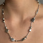 Silver beaded necklace No•1