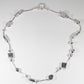 Silver beaded necklace No•1