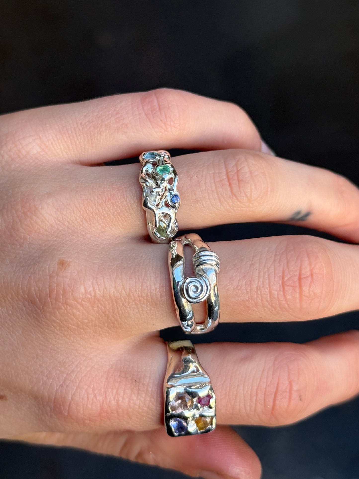 Emerald Spiral Flux Ring